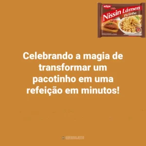 Celebrando a magia de transformar um pacotinho em uma refeição em minutos! Dia do Miojo