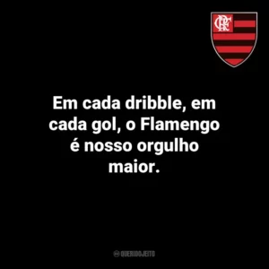 Em cada dribble, em cada gol, o Flamengo é nosso orgulho maior. Flamengo