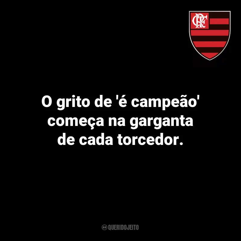 Mensagens Torcedores Flamengo: O grito de 'é campeão' começa na garganta de cada torcedor.