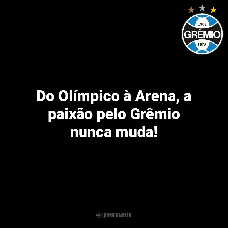 Grito Torcida Frases do Grêmio Campeão: Do Olímpico à Arena, a paixão pelo Grêmio nunca muda!