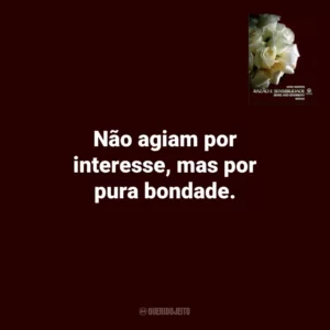 Não agiam por interesse, mas por pura bondade. Razão e Sensibilidade (Livro)