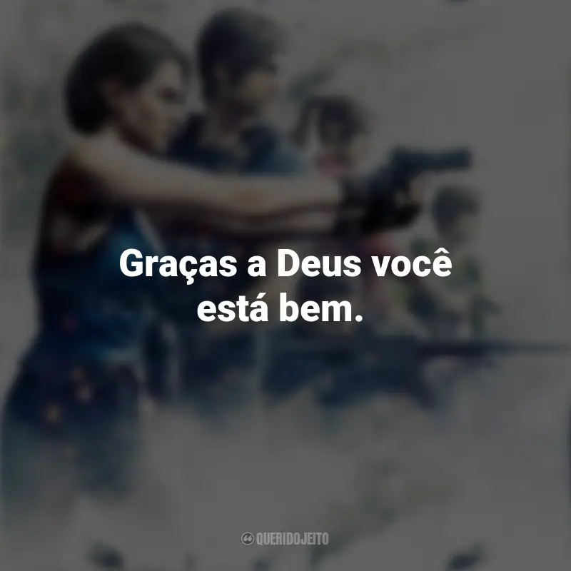 Filme Resident Evil - Ilha da Morte Frases: Graças a Deus você está bem.