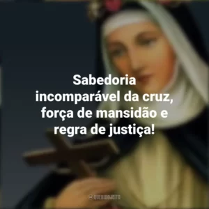 Sabedoria incomparável da cruz, força de mansidão e regra de justiça! Santa Rosa de Lima