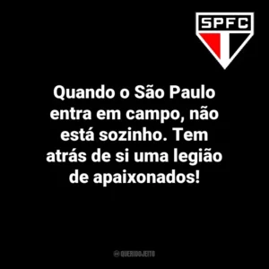 Quando o São Paulo entra em campo, não está sozinho. Tem atrás de si uma legião de apaixonados! São Paulo Futebol Clube