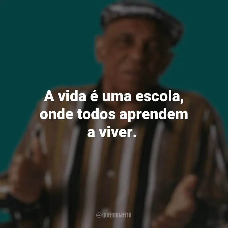 Melhores frases de Bezerra da Silva: A vida é uma escola, onde todos aprendem a viver.