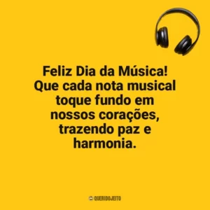 Feliz Dia da Música! Que cada nota musical toque fundo em nossos corações, trazendo paz e harmonia. Dia da Música