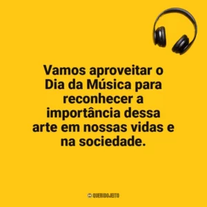 Vamos aproveitar o Dia da Música para reconhecer a importância dessa arte em nossas vidas e na sociedade. Dia da Música