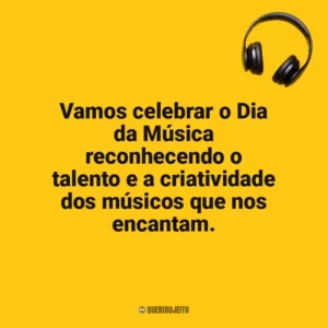 Vamos celebrar o Dia da Música reconhecendo o talento e a criatividade dos músicos que nos encantam. Dia da Música