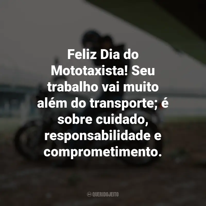 Frases inspiradoras do Dia do Mototaxista: Feliz Dia do Mototaxista! Seu trabalho vai muito além do transporte; é sobre cuidado, responsabilidade e comprometimento.