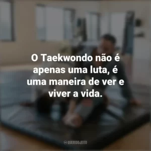 O Taekwondo não é apenas uma luta, é uma maneira de ver e viver a vida. Dia do Taekwondo