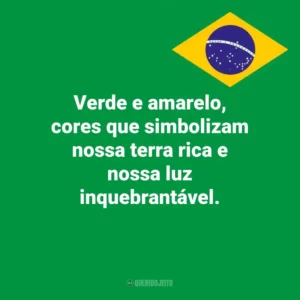Verde e amarelo, cores que simbolizam nossa terra rica e nossa luz inquebrantável. Dia da Independência do Brasil