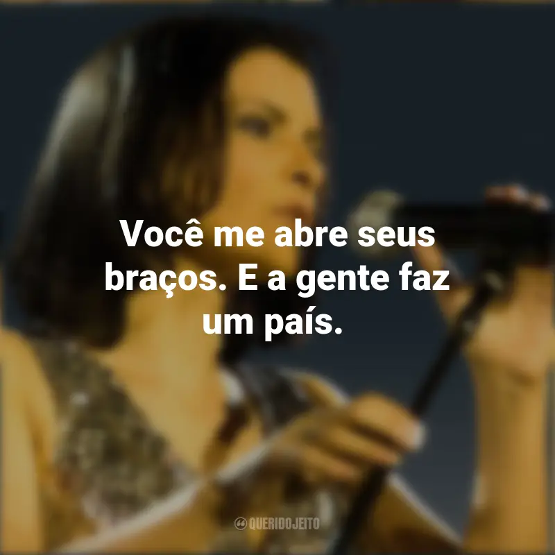 Pensamentos de Marina Lima e frases: Você me abre seus braços. E a gente faz um país.