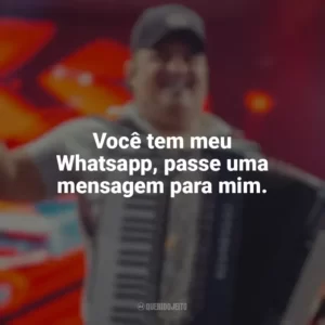 Você tem meu Whatsapp, passe uma mensagem para mim. Tarcísio do Acordeon