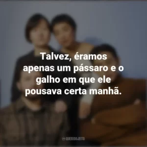 Talvez, éramos apenas um pássaro e o galho em que ele pousava certa manhã. Vidas Passadas (Filme)