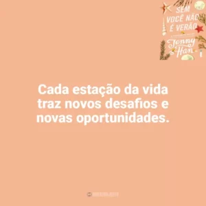 Cada estação da vida traz novos desafios e novas oportunidades. Sem Você Não é Verão (Livro)