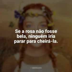 Se a rosa não fosse bela, ninguém iria parar para cheirá-la. Anne with an E (Série)