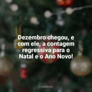 Dezembro chegou, e com ele, a contagem regressiva para o Natal e o Ano Novo! Bem-Vindo Dezembro