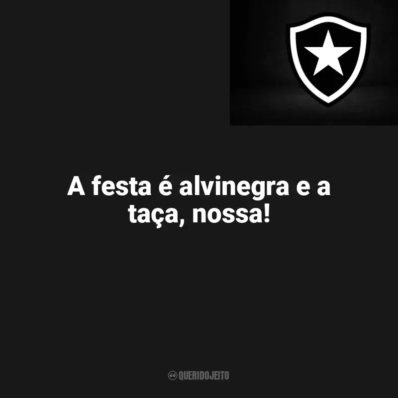 Frases do Botafogo: A festa é alvinegra e a taça, nossa!