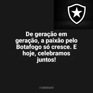 De geração em geração, a paixão pelo Botafogo só cresce. E hoje, celebramos juntos! Botafogo