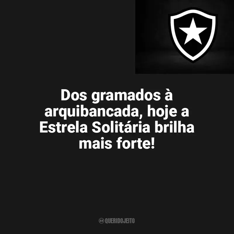 Frases do Botafogo campeão: Dos gramados à arquibancada, hoje a Estrela Solitária brilha mais forte!