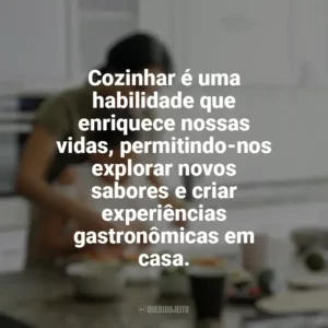 Cozinhar é uma habilidade que enriquece nossas vidas, permitindo-nos explorar novos sabores e criar experiências gastronômicas em casa. Culinária e Alimentação