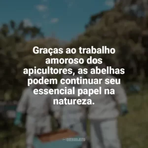 Graças ao trabalho amoroso dos apicultores, as abelhas podem continuar seu essencial papel na natureza. Dia da Apicultura