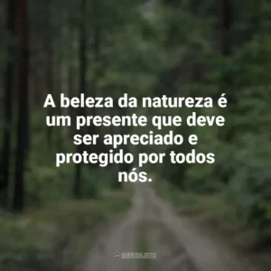 A beleza da natureza é um presente que deve ser apreciado e protegido por todos nós. Dia da Natureza