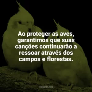 Ao proteger as aves, garantimos que suas canções continuarão a ressoar através dos campos e florestas. Dia das Aves