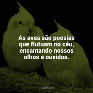 As aves, com suas penas vibrantes, são obras de arte vivas que decoram nossos céus. Dia das Aves