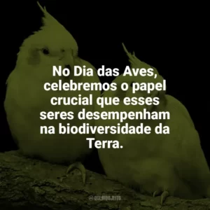 No Dia das Aves, celebremos o papel crucial que esses seres desempenham na biodiversidade da Terra. Dia das Aves