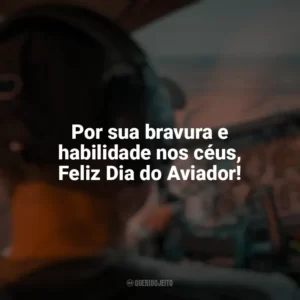 Por sua bravura e habilidade nos céus, Feliz Dia do Aviador! Dia do Aviador