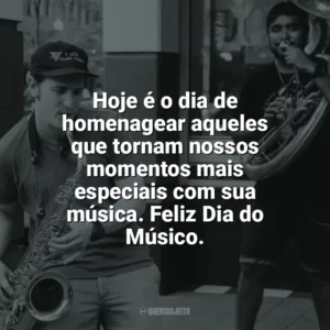 Hoje é o dia de homenagear aqueles que tornam nossos momentos mais especiais com sua música. Feliz Dia do Músico. Dia do Músico