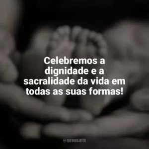 Celebremos a dignidade e a sacralidade da vida em todas as suas formas! Dia pelo Direito à Vida