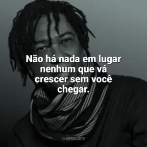 Não há nada em lugar nenhum que vá crescer sem você chegar. Djavan