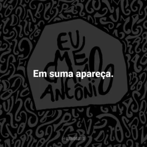 Em suma apareça. Eu me chamo Antônio (Livro)
