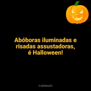 Abóboras iluminadas e risadas assustadoras, é Halloween! Halloween