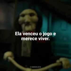 Ela venceu o jogo e merece viver. Jogos Mortais X (Filme)