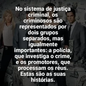 No sistema de justiça criminal, os criminosos são representados por dois grupos separados, mas igualmente importantes: a polícia, que investiga o crime, e os promotores, que processam os réus. Estas são as suas histórias. Lei & Ordem (Série)