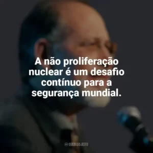 A não proliferação nuclear é um desafio contínuo para a segurança mundial. Martin J. Sherwin