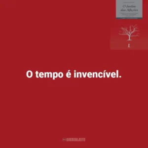 O tempo é invencível. O Jardim das Aflições (Livro)