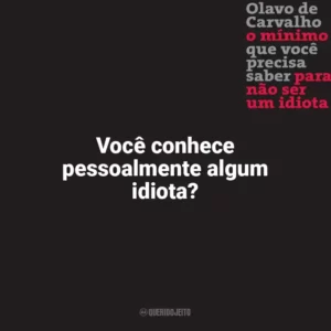 Você conhece pessoalmente algum idiota? O Mínimo que Você Precisa Saber para não Ser um Idiota (Livro)