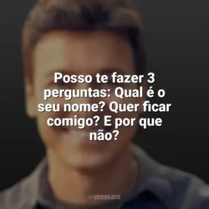 Posso te fazer 3 perguntas: Qual é o seu nome? Quer ficar comigo? E por que não? Rodrigo Faro