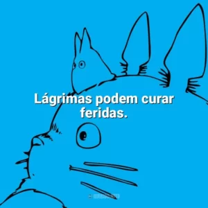 Lágrimas podem curar feridas. – Princesa Mononoke. Studio Ghibli