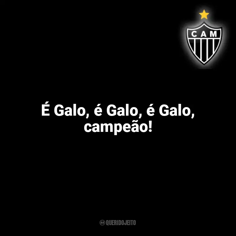 Atlético-MG frases time vencedor: É Galo, é Galo, é Galo, campeão!