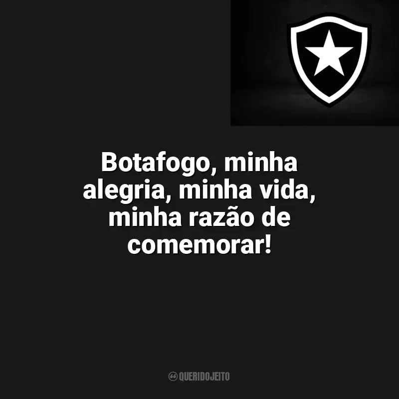 Frases Botafogo: Botafogo, minha alegria, minha vida, minha razão de comemorar!