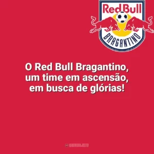 O Red Bull Bragantino, um time em ascensão, em busca de glórias! Bragantino