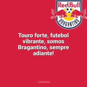 Touro forte, futebol vibrante, somos Bragantino, sempre adiante! Bragantino