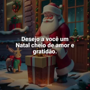 Desejo a você um Natal cheio de amor e gratidão. Caixinha de Natal