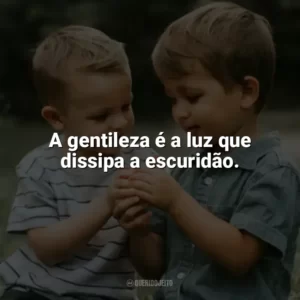 A gentileza é a luz que dissipa a escuridão. Dia da Gentileza