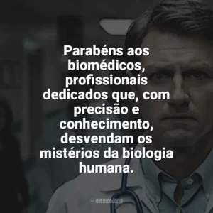 Parabéns aos biomédicos, profissionais dedicados que, com precisão e conhecimento, desvendam os mistérios da biologia humana. Dia do Biomédico